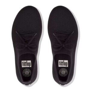 Fitflop casual laced black sneakers size 6